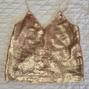 Gold Sequin Women's Top